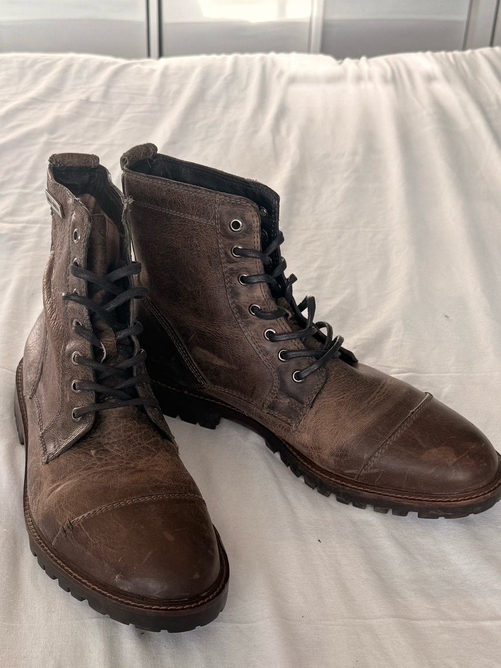 Harley-Davidson® Men's Aldrich 6-Inch Ash Grey Brownish Motorcycle Boots D93353